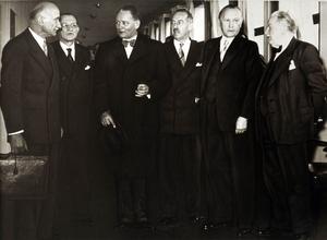 Robert Schuman_Alcide de Gasperi_Dirk Stikker_SCHUMAN